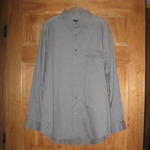 Slates Gray Checkered Long Sleeve Button Down Shirt